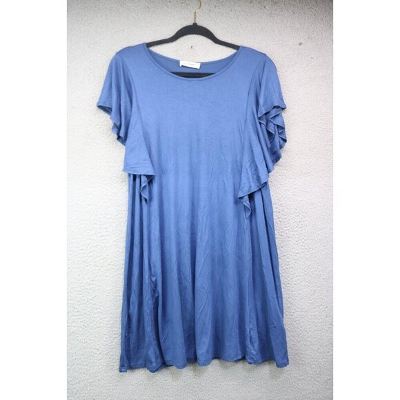 ee:some Blue Batwing Sleeve Dress-Size Medium - Picture 1 of 6